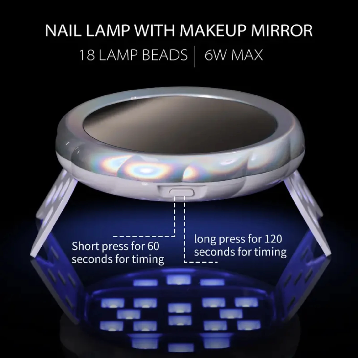 Draagbare mini-manicure nagellichttherapiemachine met USB, compacte mini-nagelbaklichtdroger voor thuisgebruik