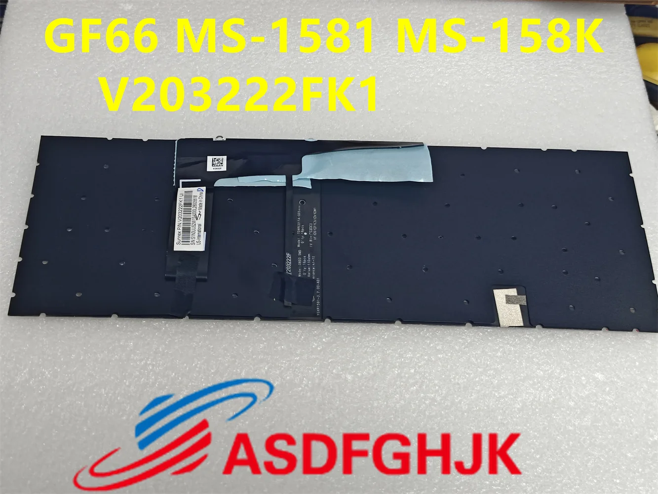 Original V203222FK1 keyboard for MSI GF66 MS-158K MS-1581 laptop keyboard V203222FK1 100% test OK shipped