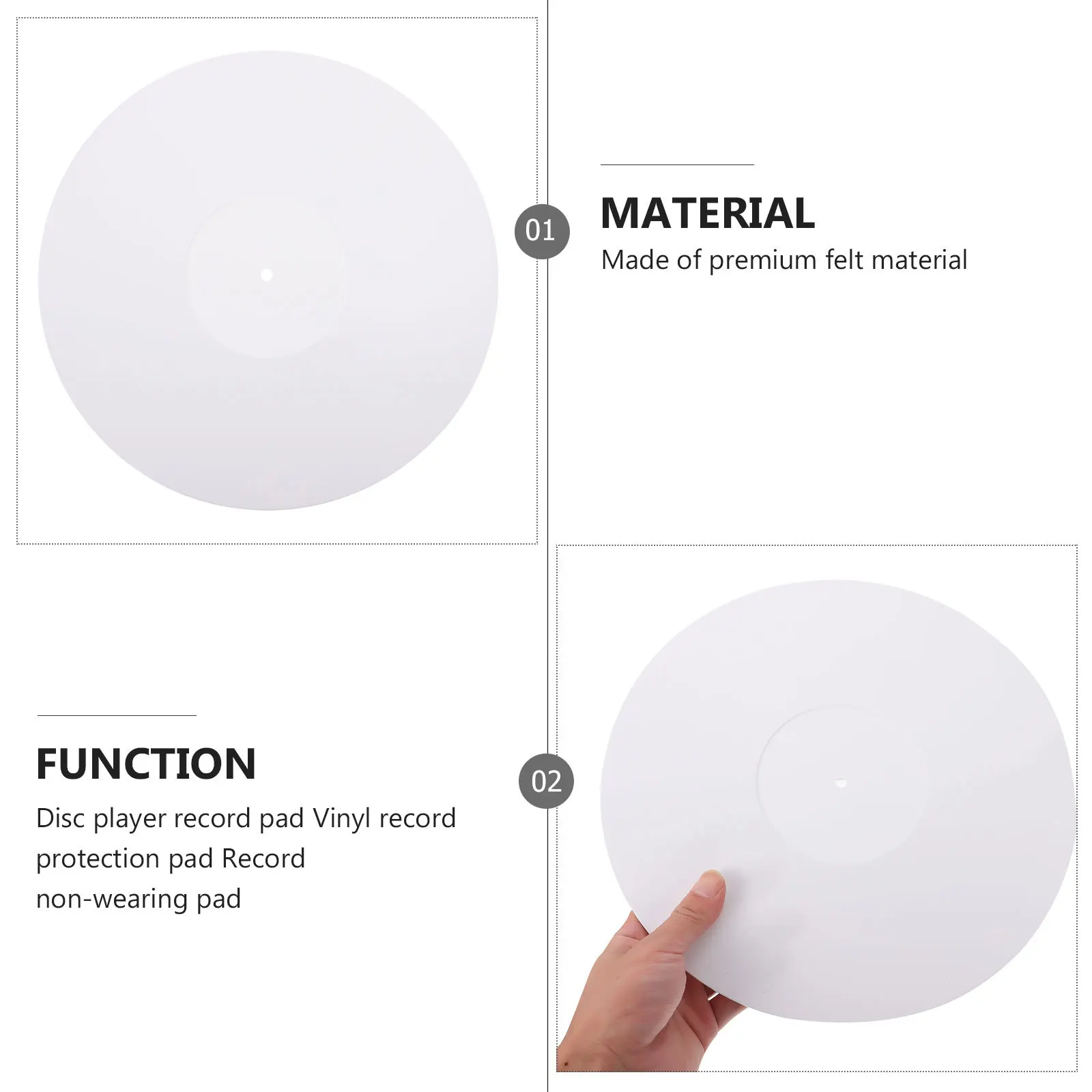 طبق أكريليك وسادة سجل حصيرة تخفيض الاهتزاز المنزل القرص حصيرة لسجل الأبيض وسادة واقية ملحق القرص الدوار #5