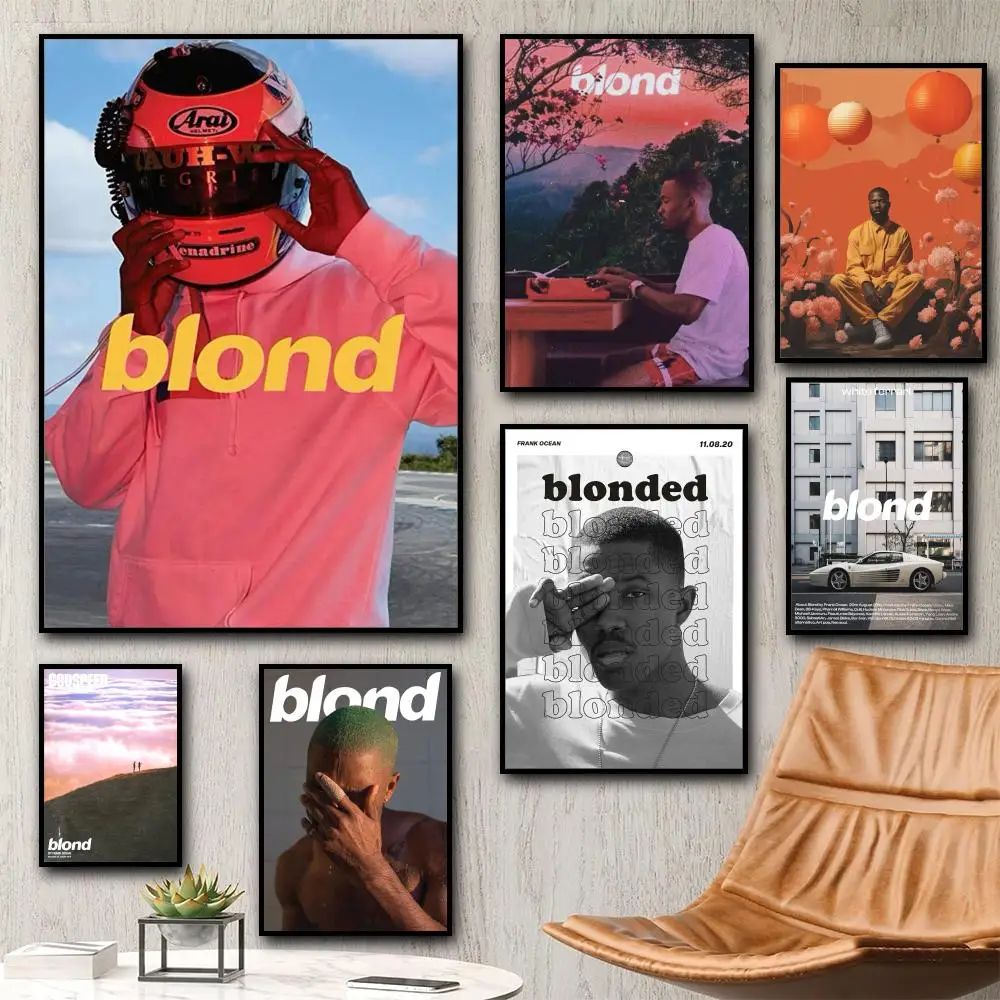 حار F_Frank O_Ocean المغني اللوحة الخط HD قماش المشارك غرفة المعيشة غرفة نوم بار الديكور الجمالي