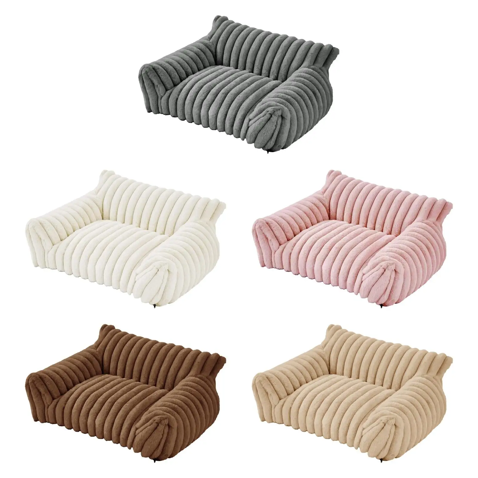 Sofá cama para mascotas, camas para gatos de interior, suave, moderno, con fondo antideslizante, sofá cama portátil para perros y gatos, perros pequeños y gatitos