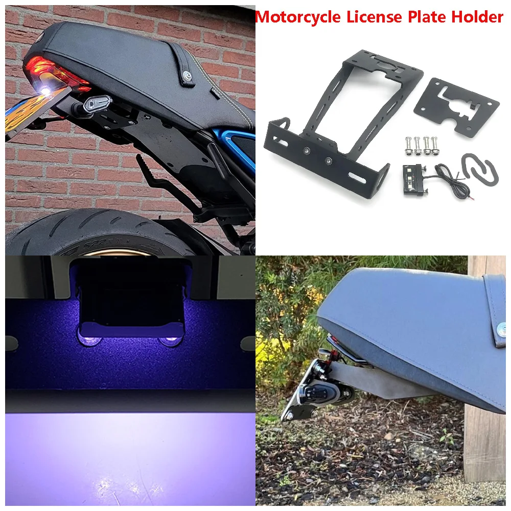 Fit for Yamaha XSR900 GP ABS XSR 900 900GP 2022-2026 Motorcycle License Plate Holder Tail Eliminator Fender Replacement Bracket