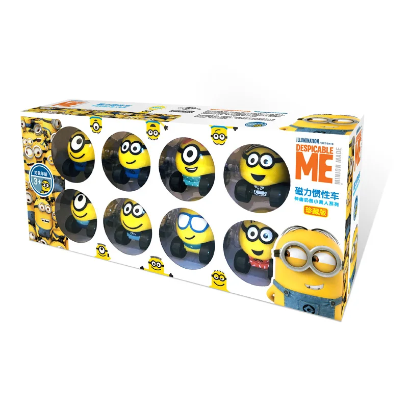 Despicable Me Cartoon Minions Toy car Magnetic car Children\'s toy train Cute Minion Toy Boy girl toy gifts wholesale Toys car