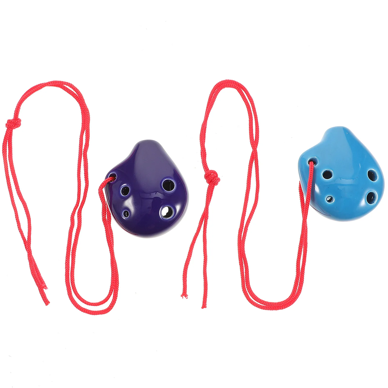 

2Pcs Alto C 6 Hole Ceramic Ocarina Mini Flute Musical Instrument Easy to Play Gift for Music Lovers Ocarina Flute