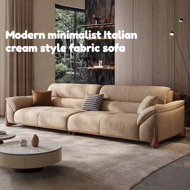 Modern Simple Italian Luxury Sofa Cream Style Fabric Recliner Living Room Sofa Light Luxury 2 Seater Sectional Home Furniture