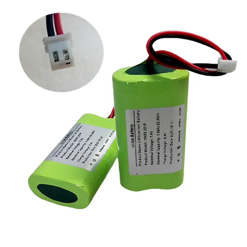2s1p 18650 Rechargeable Lithium Battery 7.4V 3000mah FOR Amplifier Power toy Accessories LED Lights Security Equipment