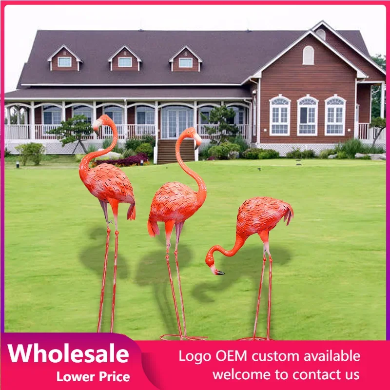 

Outdoor Garden Decoration Flamingo Statue Floor Ornaments Sculpture Garden Art Landscape Wedding Props