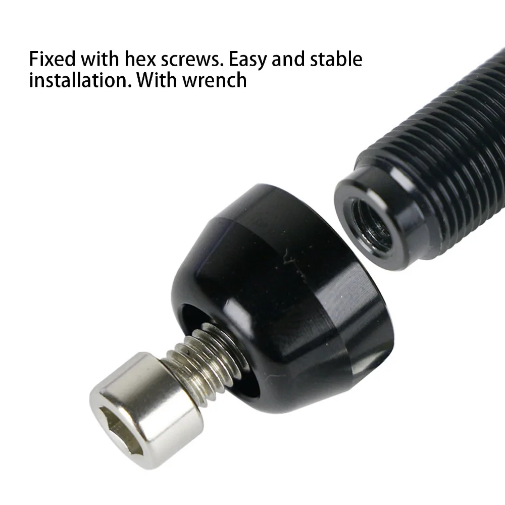 M12x1.0/1.5/1.75 دراجة من خلال المحور الأسود دراجة من سبيكة الألومنيوم المدرب المحور محول مع وجع المدرب من خلال سيخ المحور