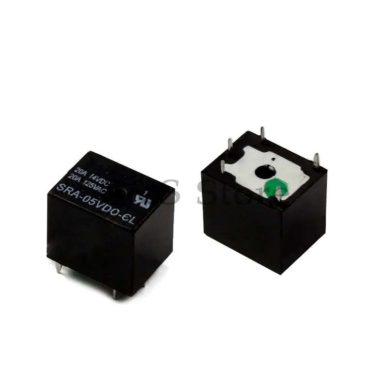 100pcs 5V 12V 24V 20A DC Power Relay SRA-05VDC SRA-12VDC SRA-24VDC-CL/AL 4Pin 5Pin PCB Type Relay