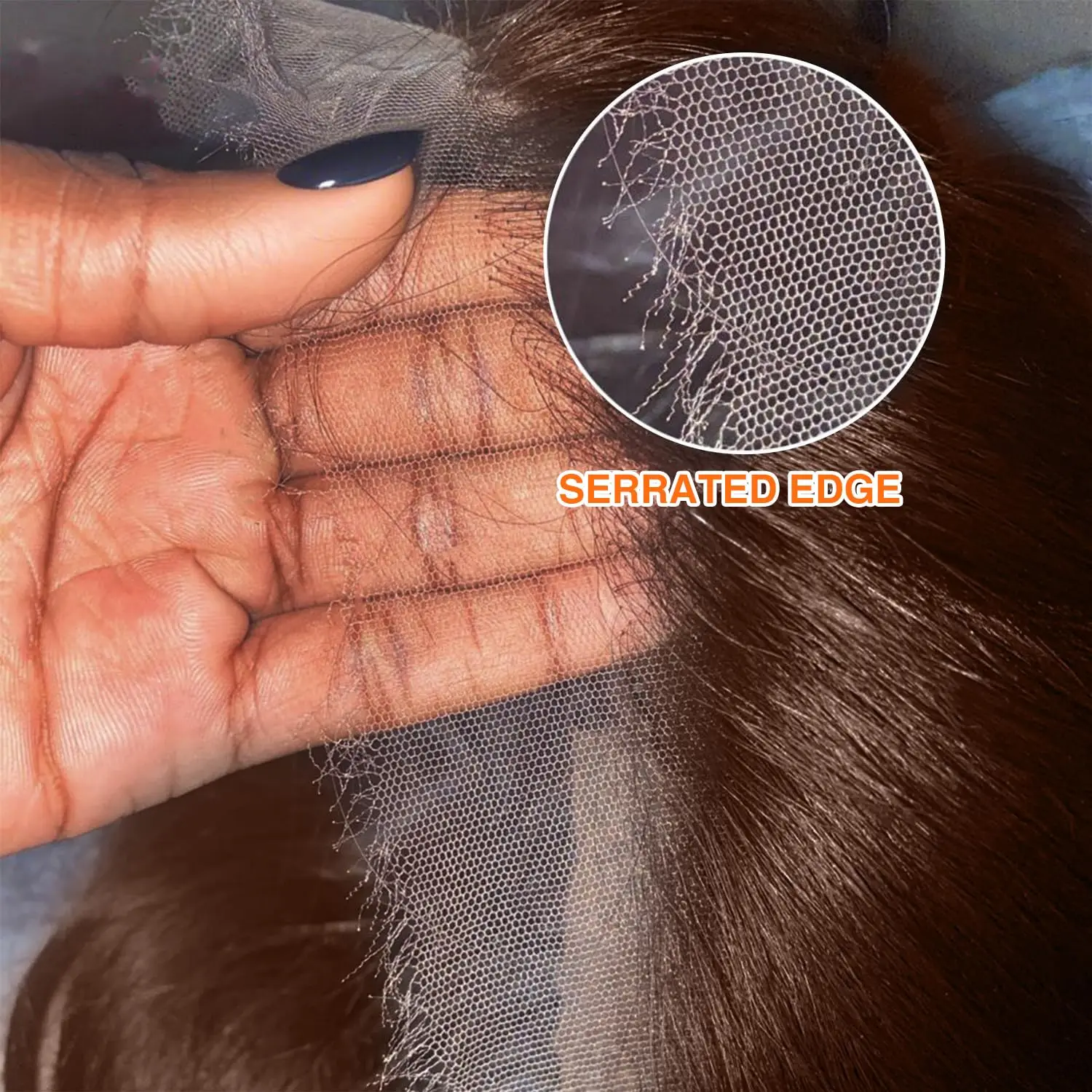 #4 Colored Human Hair Wigs 13x4 Chocolate Brown Bone Straight HD Lace Front Wig 34 Inch Lace Frontal Wig Human Hair Pre Plucked image 5