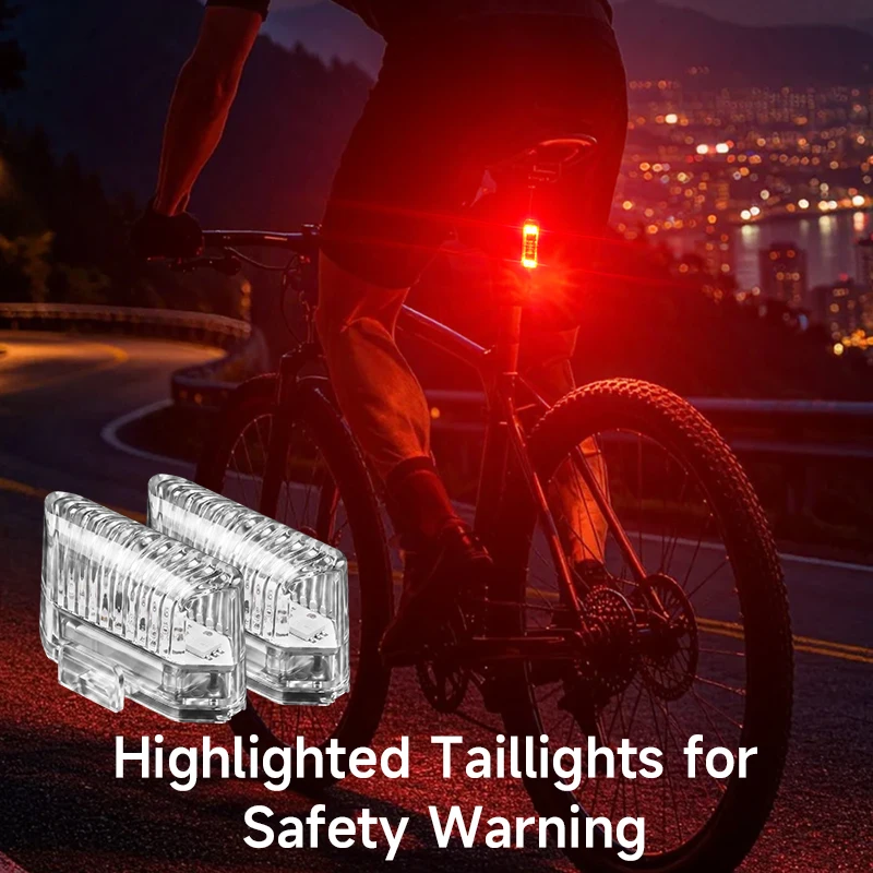 Bicycle bicycle headlights glare night riding warning lights taillights mountain roads waterproof riding equipment for children.