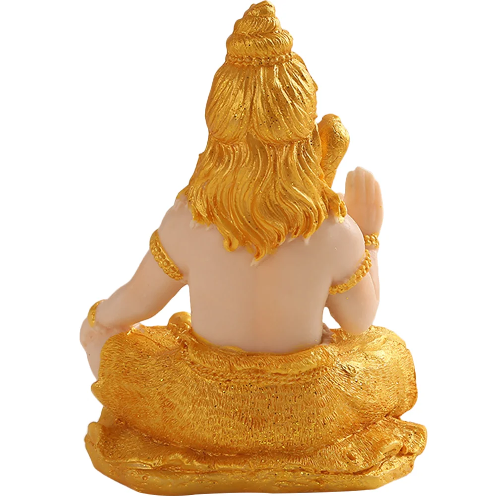 

Hinduism Statues Shiva Decor Resin Buddha Figurine Decorate Golden Desktop Adorn