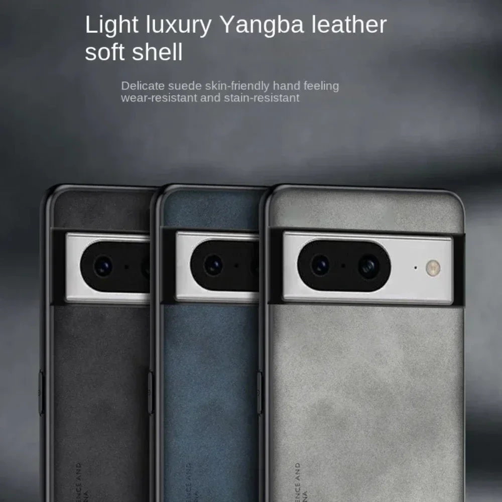 For Google Pixel 9 Pro 8 7 6 Case Soft PU Skin With Magnetic Protective Back Cover Case For Google Pixel 8A 7A 6A Phone Shell