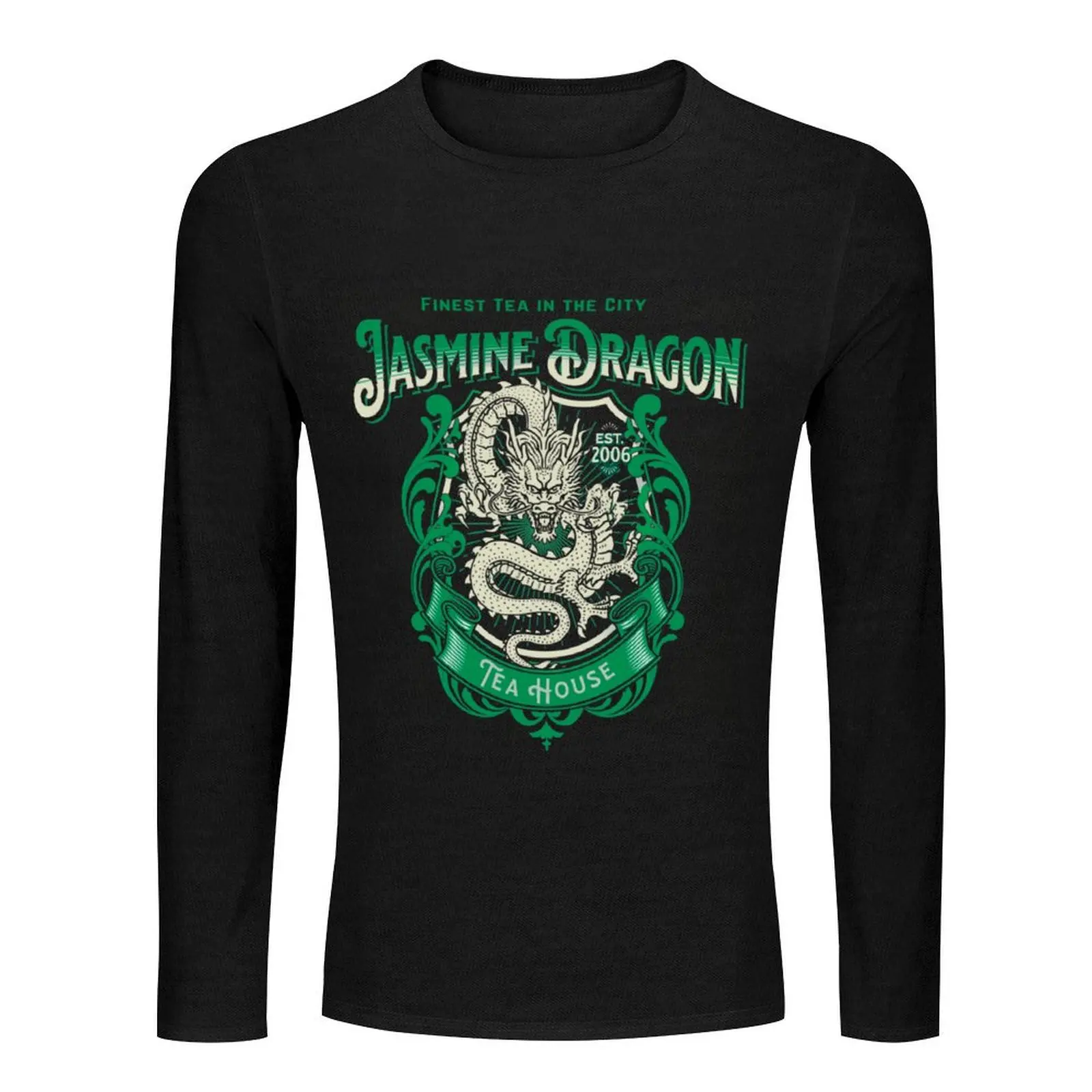 Jasmine Dragon Tea House Long T-Shirt custom t shirts new edition t shirt boys animal print shirt mens clothing