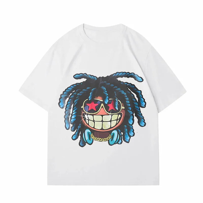 Summer loose short-sleeved round neck T-shirt, versatile casual short-sleeved top, unisex.