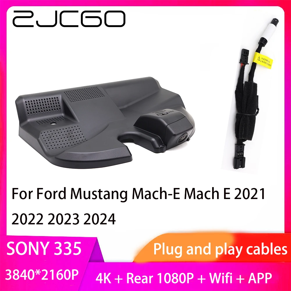 

Видеорегистратор ZJCGO 4K 2160P для Ford Mustang Mach-E Mach E 2021 2022 2023 2024