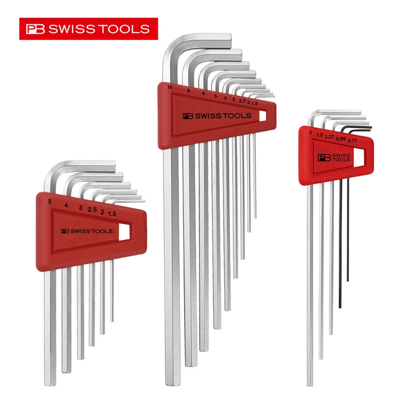 PB SWISS TOOLS Hex Key Wrench Sets For Hexagon Socket Screws Allen Key Set L-Wrenches Ball Point NO.PB 210|211