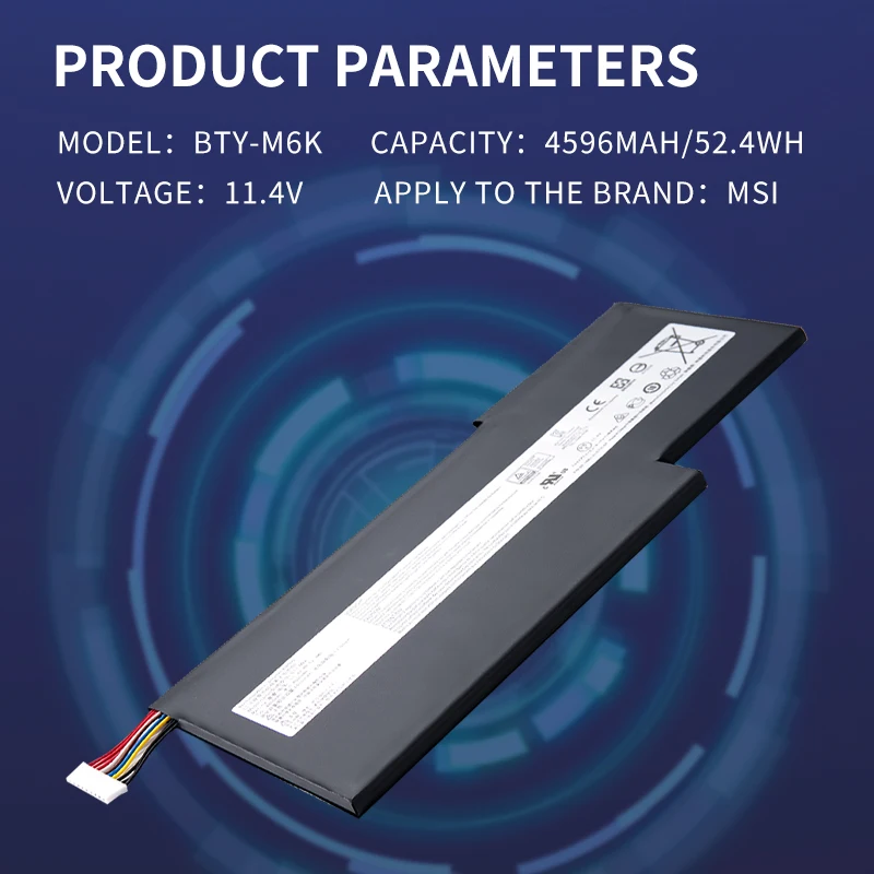 Somi-batería BTY-M6K para ordenador portátil, accesorio para MSI MS-17B4 GF63 Thin 8RD 8RC GF75 Thin 3RD 8RC 9SC GF65 Thin 9SE/SX Thin 10SDR, MS-16K3