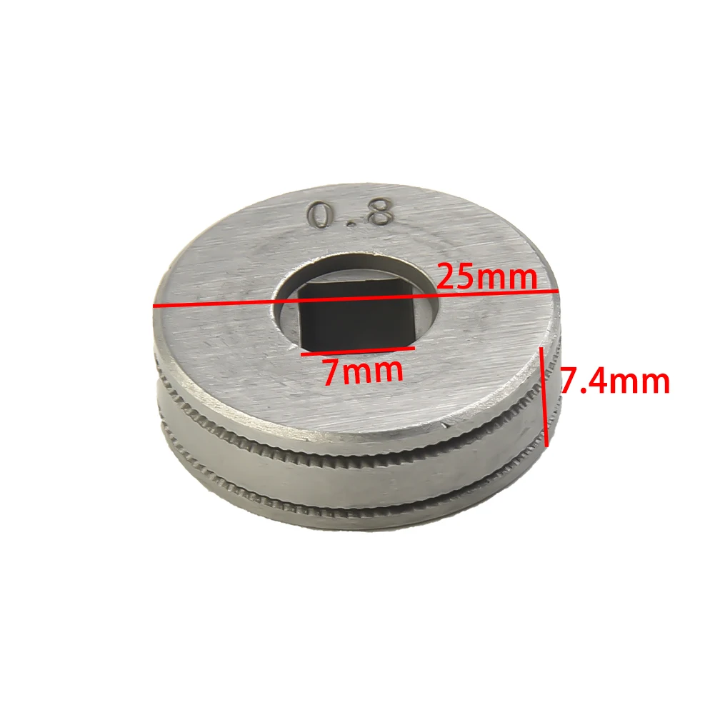 Attrezzatura alimentatore a rulli di alimentazione a filo Godet linea ruota Mig fornitura in acciaio inossidabile scanalatura a V 0.023 "-0.030" azionamento di saldatura