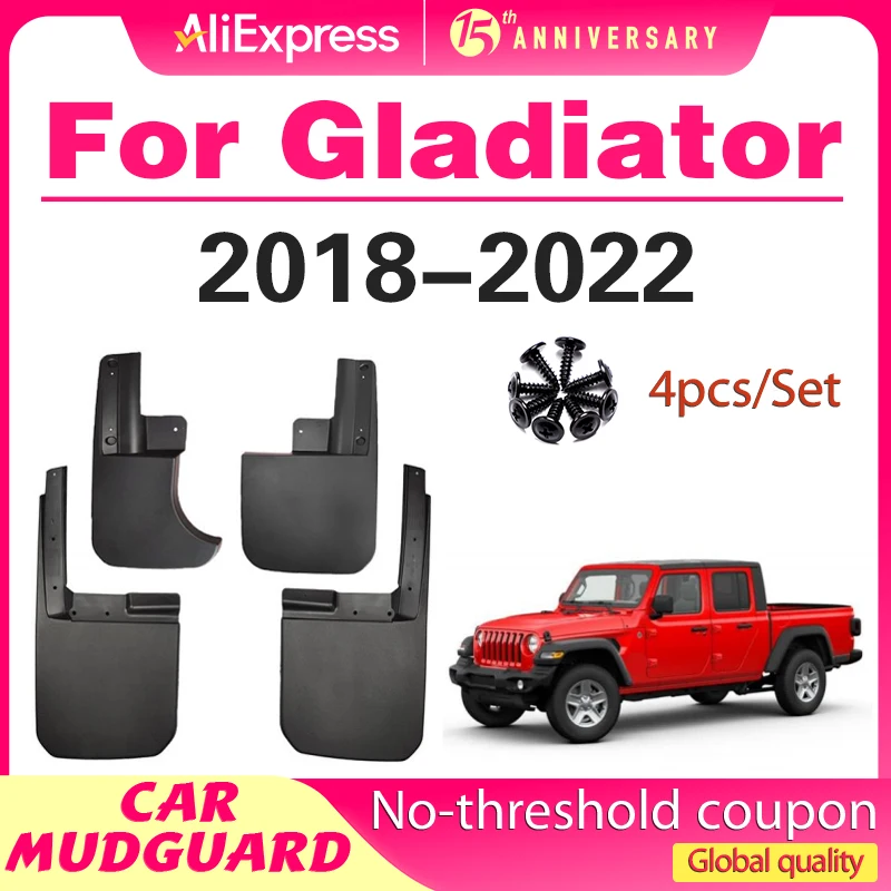 

For Jeep Gladiator 2018-2022 2019 2020 2021 Mudflaps Splash Guards Mudguards Mud Flaps Fender car Accessories