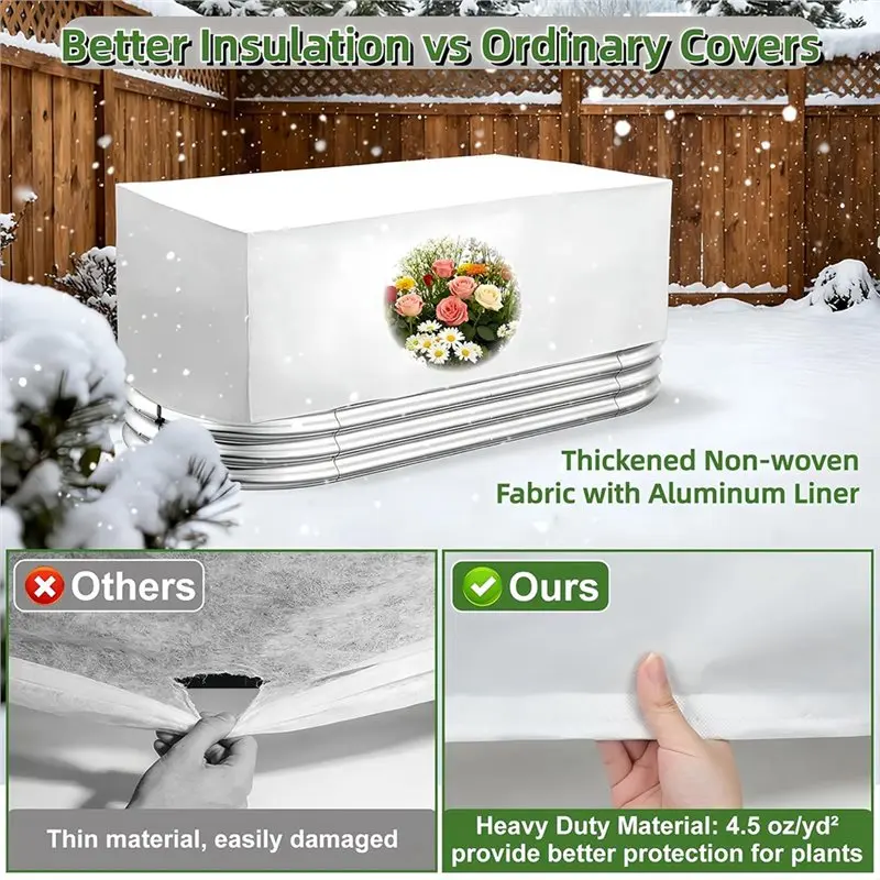 VEHO-Plant Covers Rectangular For Winter For Outdoor Plants, Frost Cloth Freezing Protection