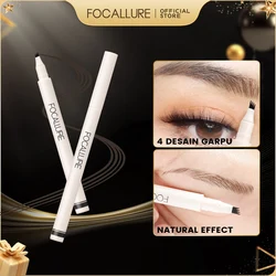 FOCALLURE-lápiz de cejas impermeable, 4 tenedores, ultrafino, a prueba de sudor, larga duración, Natural, tatuaje de cejas, potenciadores de tinte, cosméticos