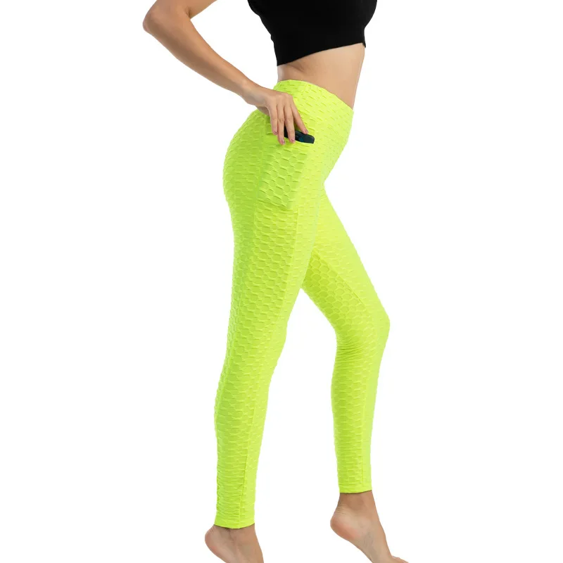 Women Pocket Bubble Fitness Leggings Image 35