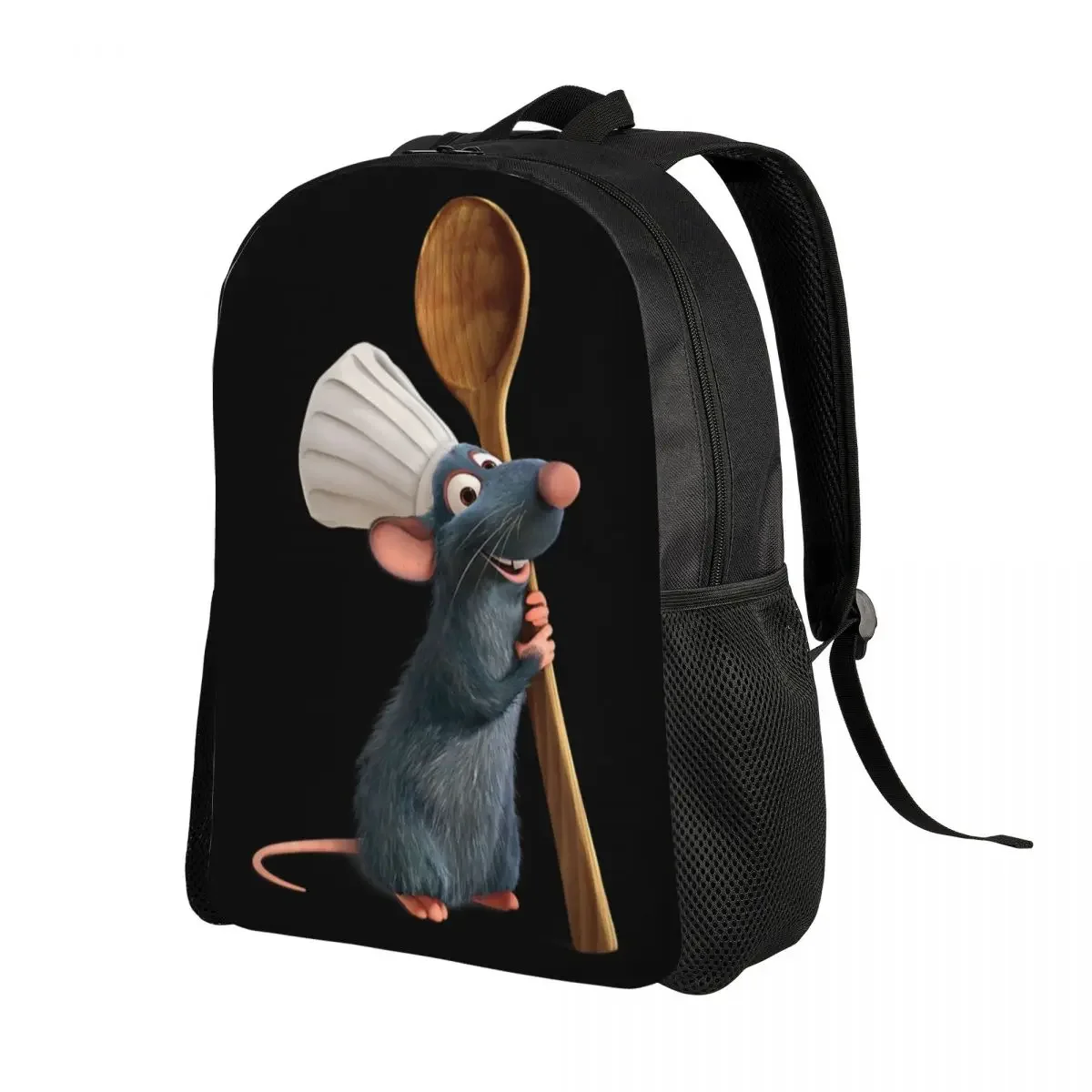 Ratattouille Chef Remy With Spoon Backpack for Men Women Water Resistant College School Cartoon Bag Printing Bookbags