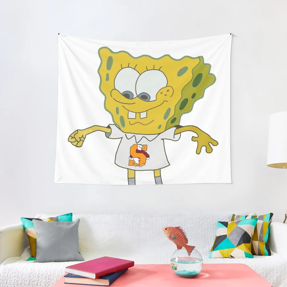 

Spongebob wearing Salisbury Shirt Tapestry House Decoration Decoration For Home Bedroom Decor Bedroom Decorations Tapestry