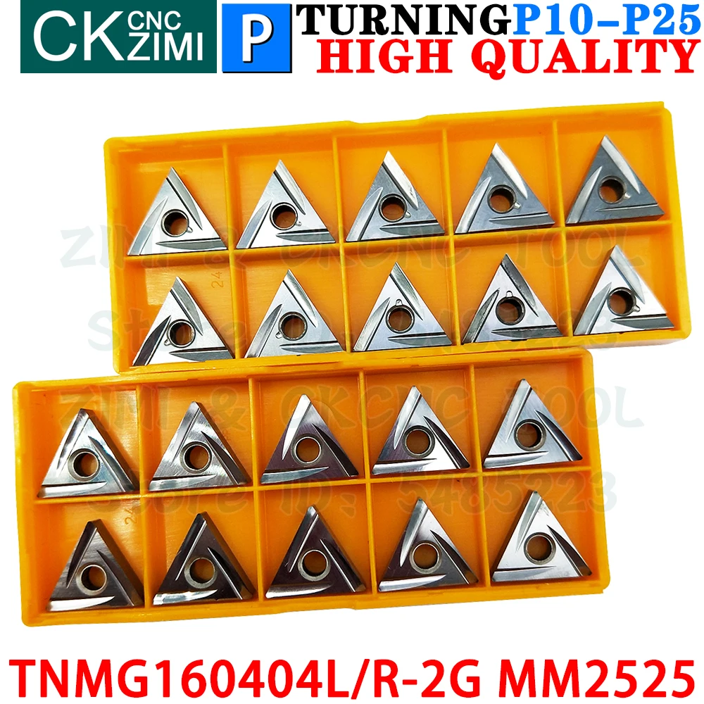 TNMG160404L-2G MM2525 TNMG160404R-2G MM2525 إدراج كربيد الشق   يُدرج تحول إدراجات أدوات TNMG 1604 R / L 2G TNMG160404 مخرطة معدنية CNC أدوات القطع
