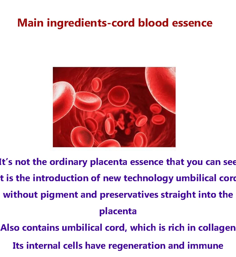 Japanese Royal Cord Blood Drainage Essence Stem Cell Placenta Anti-Wrinkle Lifting And Firming Whiten And Moisturize The Skin