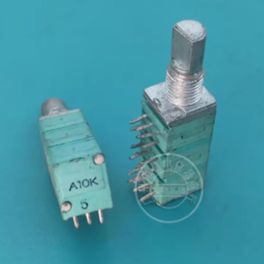 1PCS RK097G 6-Link 18Pin A10K Volume Adjustable Precision Potentiometer A103 Multi Link 6 Channel 18-Pin Half Shaft Length 15MM