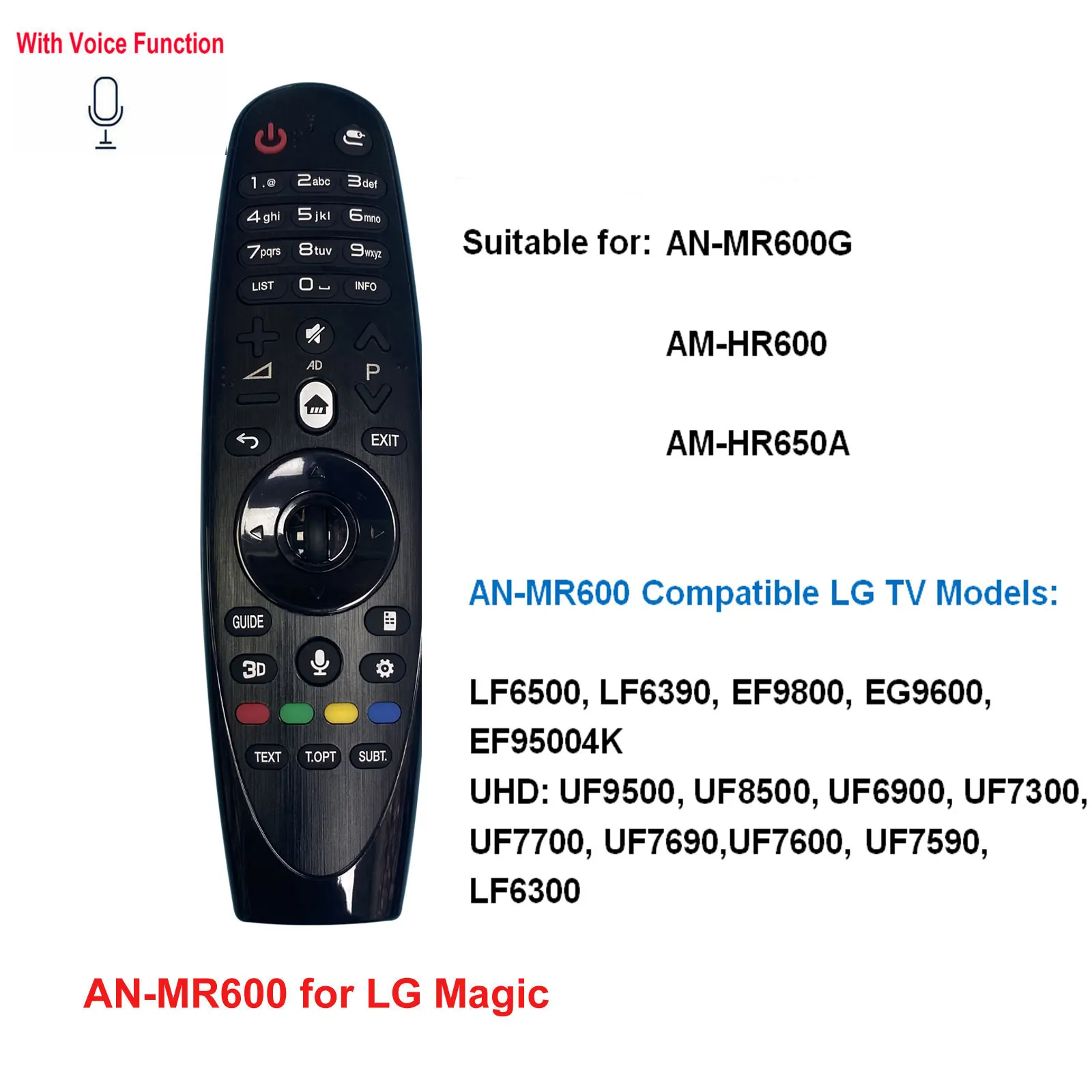 New Voice Magic TV Remote Control AN-MR18BA AN-MR19BA MR20GA AN-MR600 AN-MR650A Fit for L Smart TV Voice Magic Remote Center