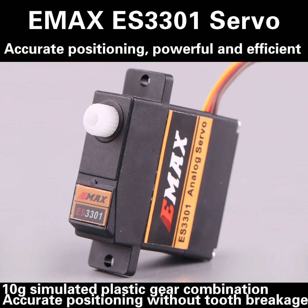 EMAX ES3001 Lichtgewicht Analoge Servo 43g Plastic Gear 4.8-6.0V voor RC Helicopter Boot Vliegtuig Standaard Afstandsbediening Servo
