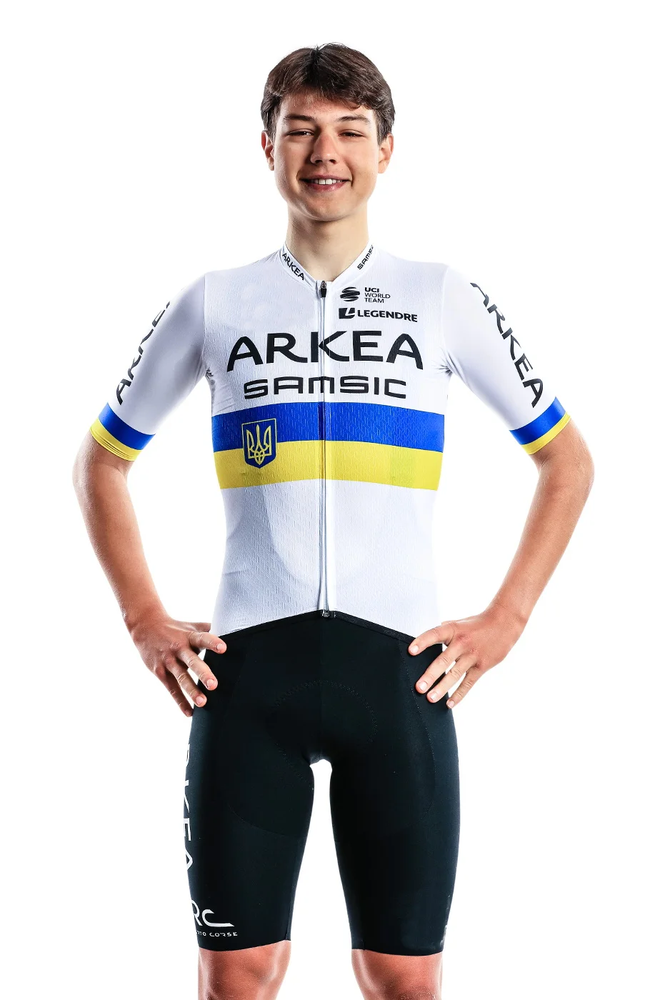 

LASER CUT 2023 ARKEA SAMSIC Team Ukraine Champion SHORT SLEEVE CYCLING JERSEY SUMMER CYCLING WEAR ROPA CICLISMO+BIB SHORTS