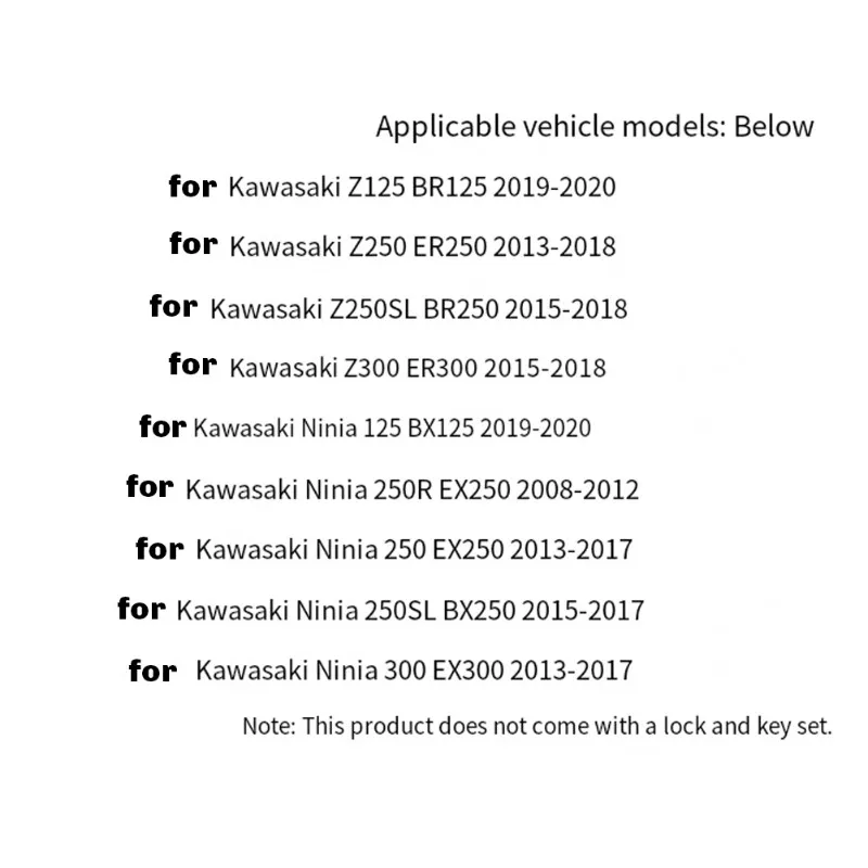 

AB56-Fuel Tank Cover Kit For Kawasaki Z250, Z125, Ninia 300 Black Motorcycle Fuel Tank Cap Accessories