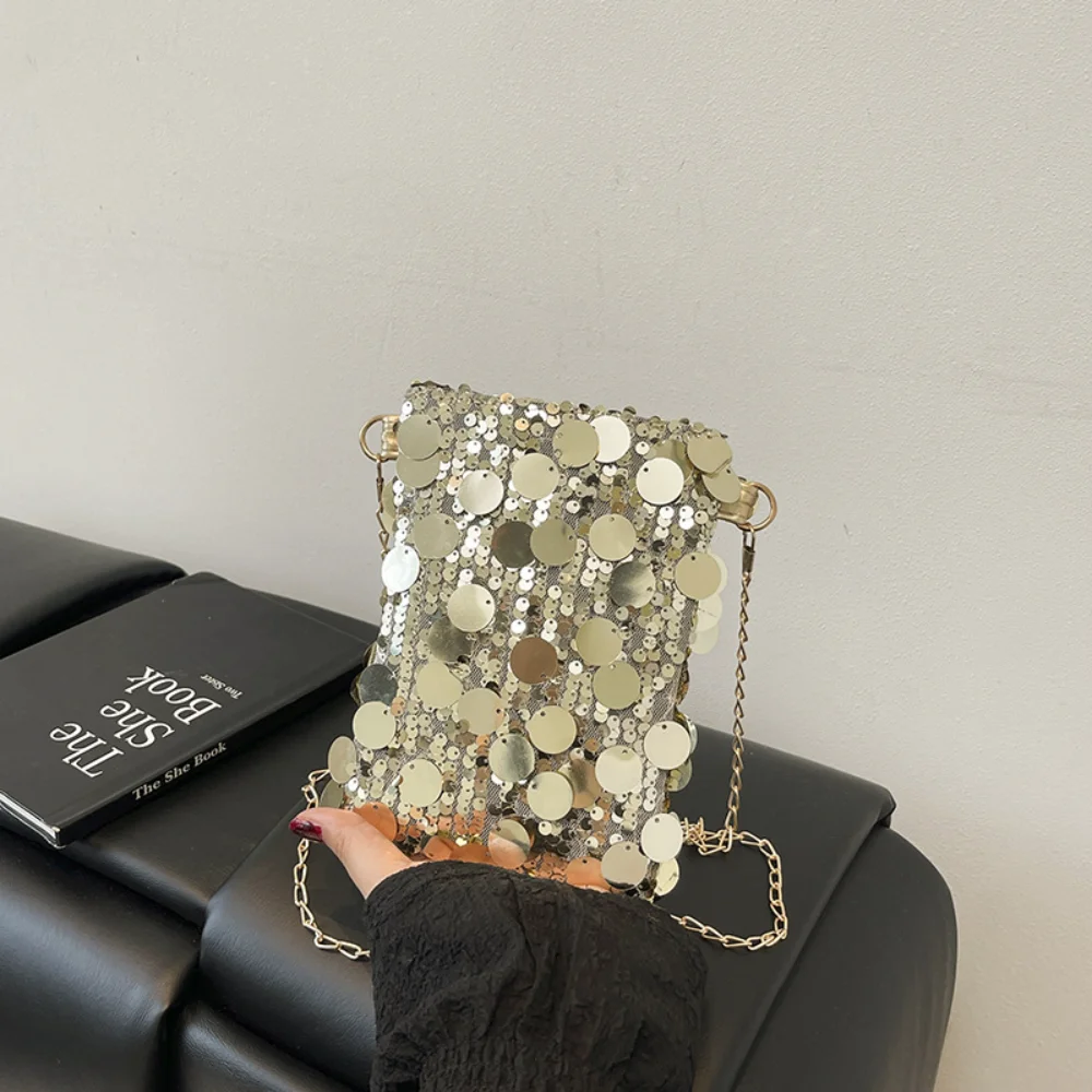 

Модная сумка-ведро с блестками, Новое поступление, сумка через плечо, нейлоновый материал, искусственная кожа, подкладка, дизайн цепочки под мышками