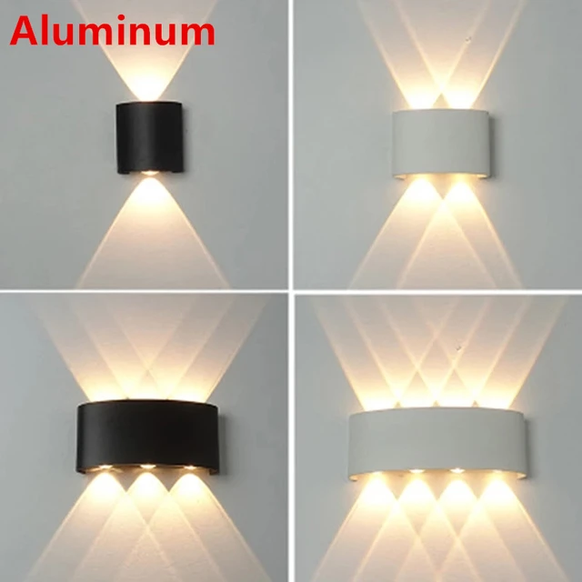 Kinkiet LED Zewnętrzny Wodoodporny IP65 Kinkiet ogrodowy 2W 4W 6W 8W 12W Oświetlenie ogrodowe Aluminiowe Oświetlenie schodów do sypialni i salonu