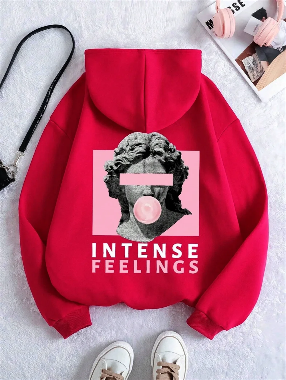 Sculpture Intense Feelings Printing Women Hoodies Casual Sports Hoodie Top Quality Men Women Long Sleeve Couple Pullover Unisex