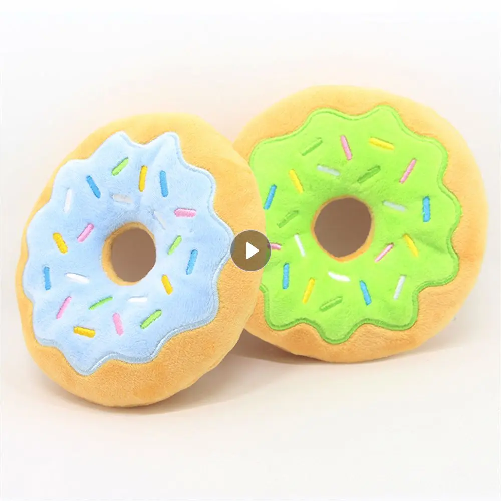 Squeaky Toy Donut Dog Built-in Bb Speaker 15cm For Small Medium Dogs Dog Accessories Pet Toy High Quality Sound Pet Supplies