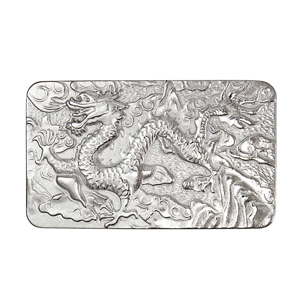 Cool Ultra-Lightweight Pure titanium Dragon design Luxury Gift  Not Allergic and Rust retro men's casual smooth belt buckle