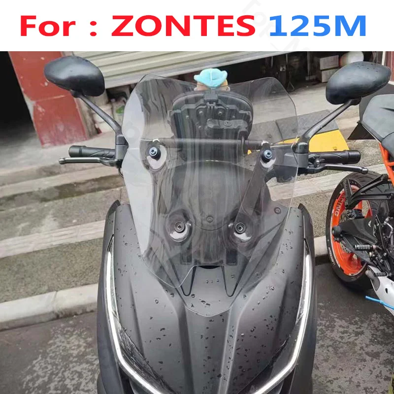 

For Zontes 125M M125 ZT125M ZT125T-M ZT-125M ZT125T-M Motorcycle Sport Windshield Windscreens Wind Deflectors Viser Visor Black