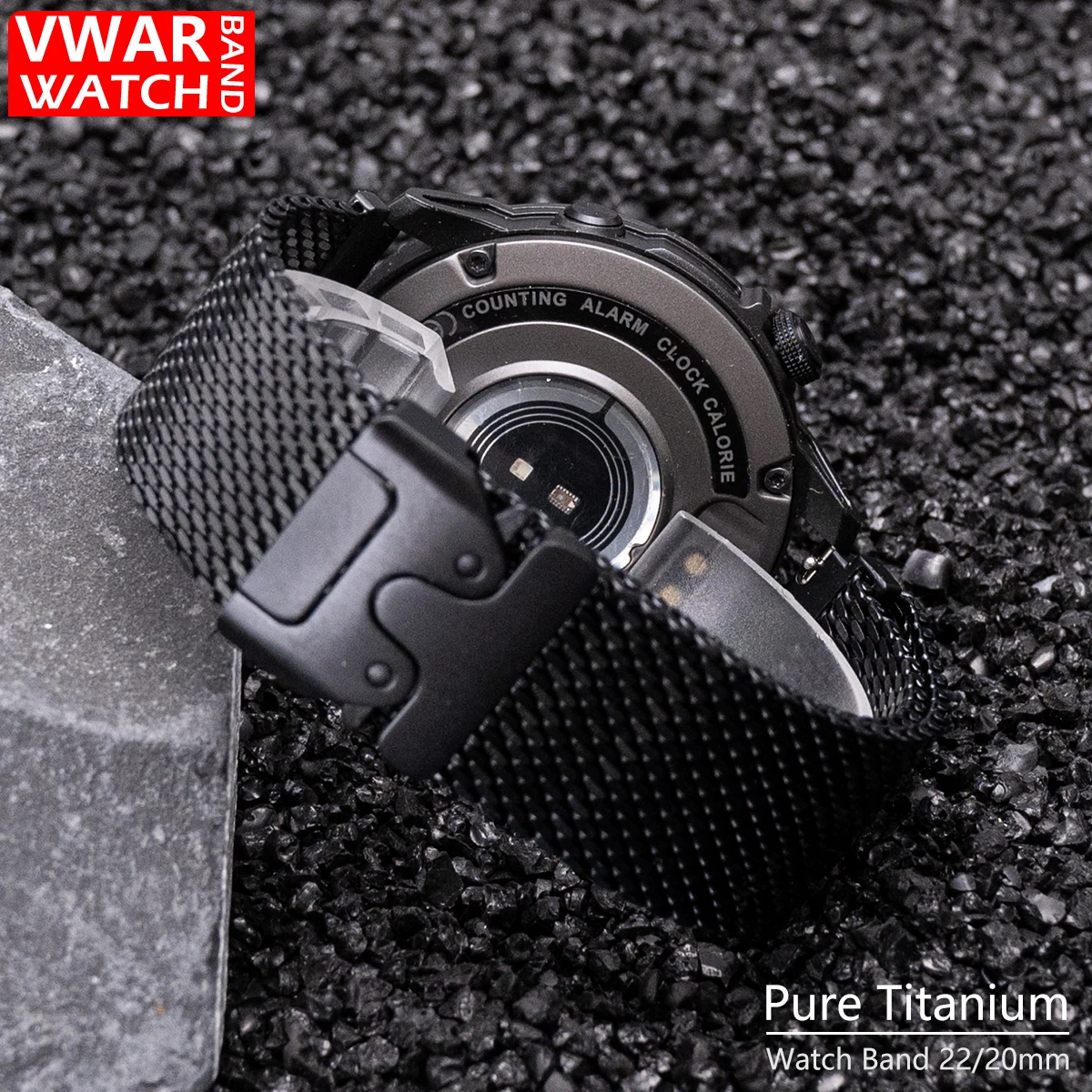 22mm 20mm Pure Titanium Milanese Strap For Amazfit GTS 4/GTR4/Galaxy Watch 7/6/5/4 Bracelet Band Huawei Watch 5 GT5-4 Pro 46MM
