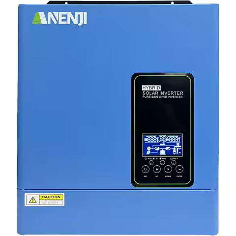 3000W 24V DC to 110V AC Grid-Tied Inverter with 100A MPPT Controller, Compatible with AGM and Lithium Batteries for Home Backup