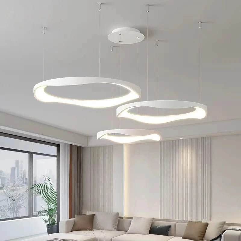 

Living Room Pendant Lamp 2024 new Modern Simple Atmosphere Main Lamp Creative Circular Nordic led Headlight Hall Lamp