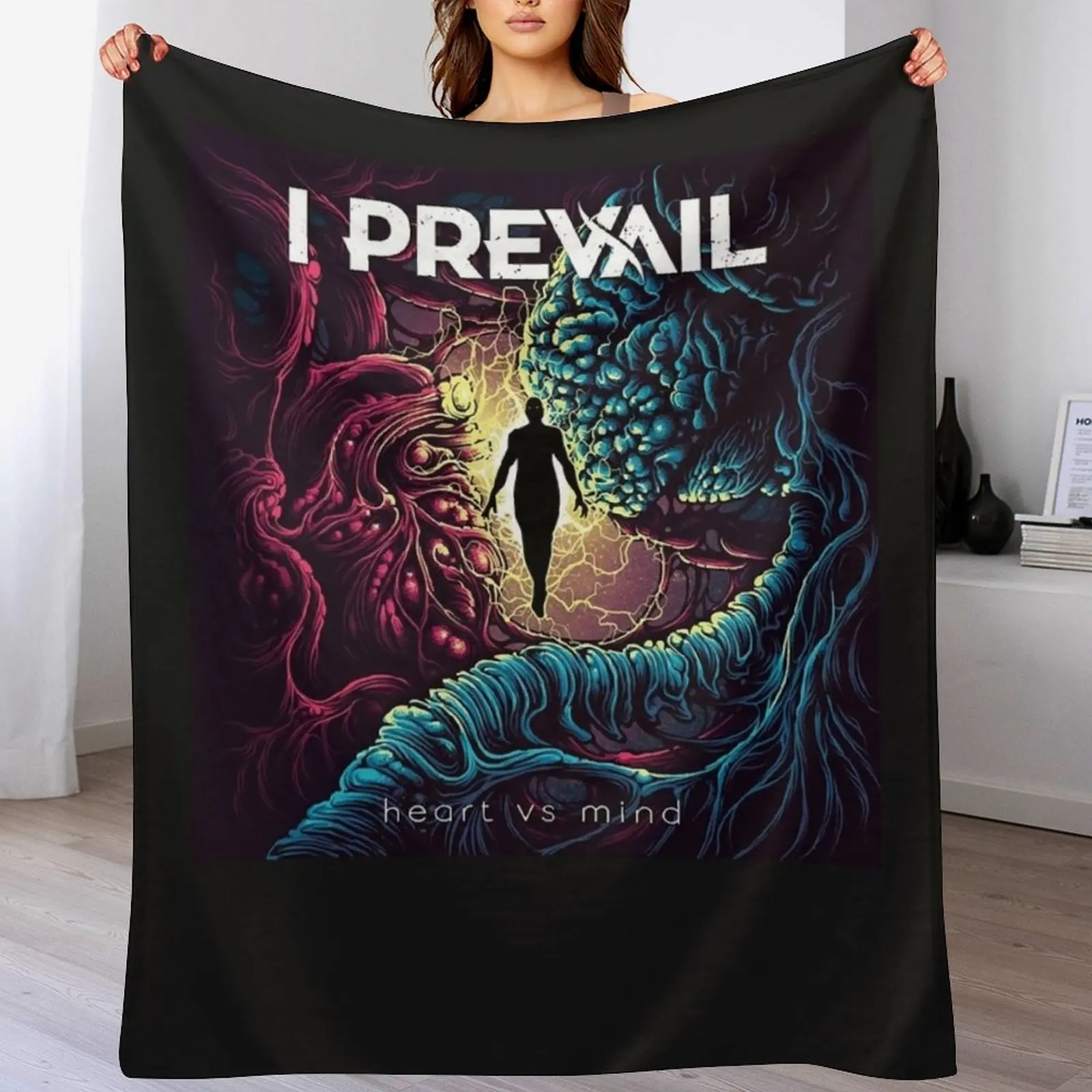

I prevail heart vs mind Throw Blanket Soft Bedroom Blanket for Night Sleeping