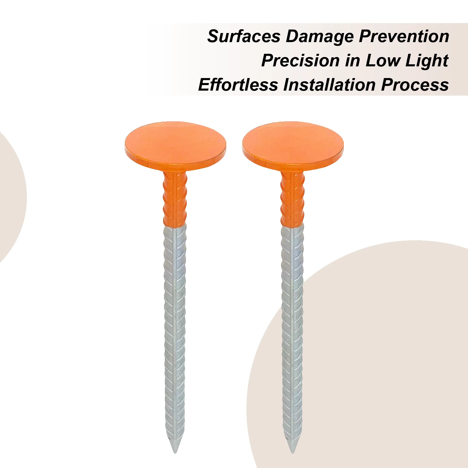 

Yard Survey Stakes 2-Piece Weather-Resistant 12inch Low Profile Survey Markers Boundary Stakes For Garden Trail Yard Driveway