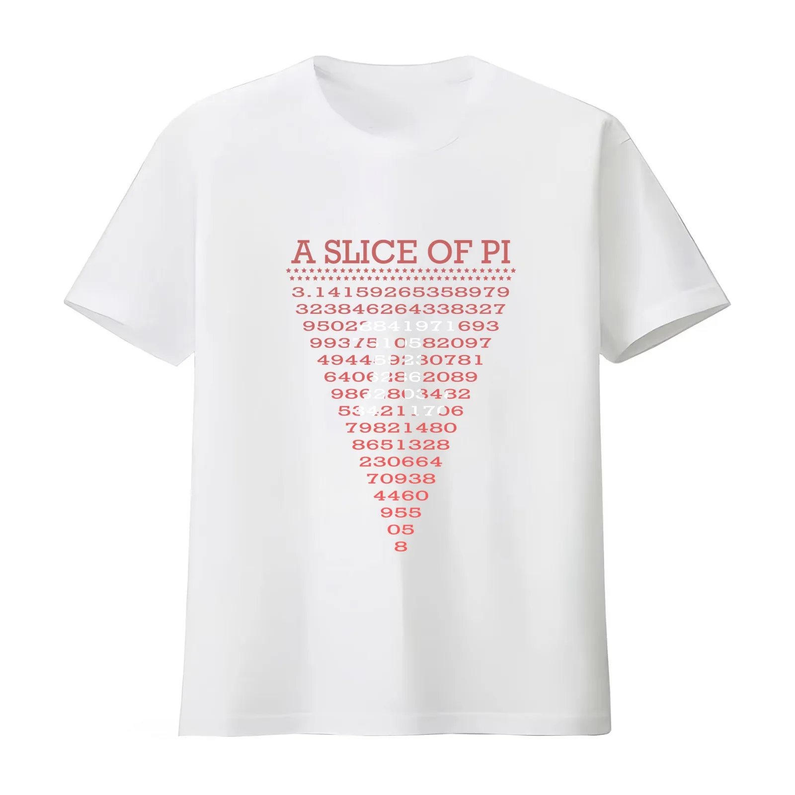 A Slice of Pi T-Shirt Summer Casual Cotton Tee Oversized Streetwear Tops Vintage Graphic Print Loose Fit Short Sleeve
