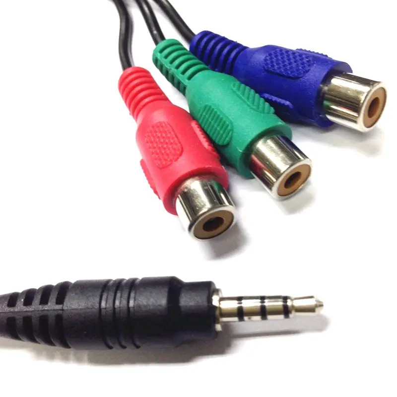 DC3.5 Quadrupole Male RCA Female * 3 Cable AV Color Difference Cable Audio Cable Video Cable LCD TV Connection Cable