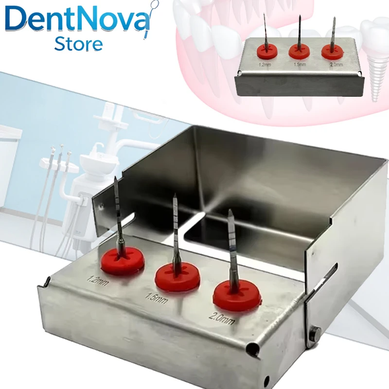 

Dental Implant Drill Set 3Pcs Long Lance Pilot Drill 3.4/4.0/4.2/5.2mm Lab Burs for Implants